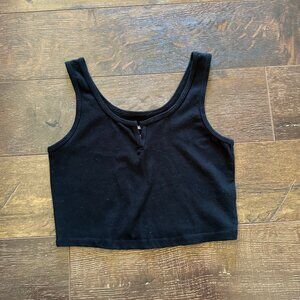 Women's Black Tank Crop Top